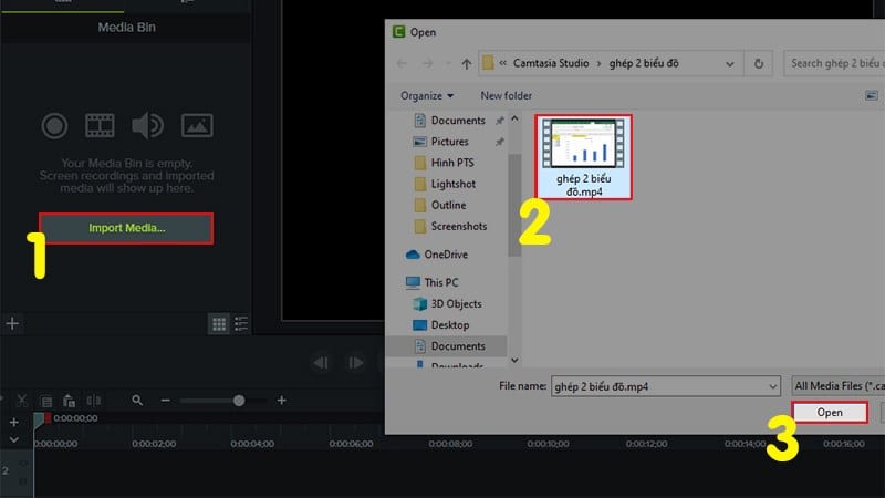 Mở video cần làm mờ trên Camtasia