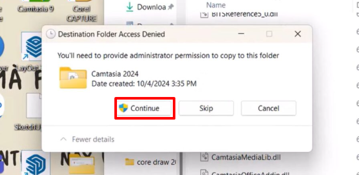 Chọn Continue để hoàn tất