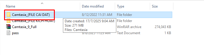 Mở "FILE CAI DAT" trong file vừa giải nén