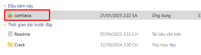 Chạy file Camtasia