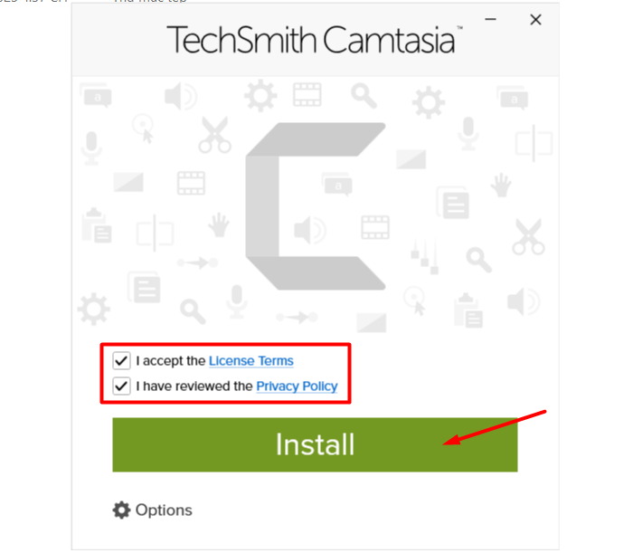 Chọn như trên hình và nhấn "Install"